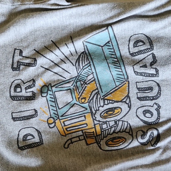 Kids Construction Theme Long Sleeve Shirts - Red and Gray - Picture 4 of 5